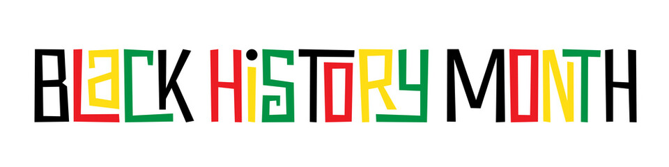 BLACK HISTORY MONTH colorful vector hand lettering banner