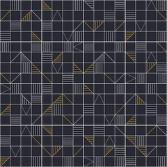 abstract pattern with squares.background.black white line art style.classic line art wallpaper.