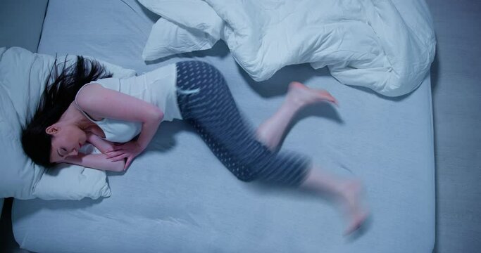 Woman With RLS - Restless Legs Syndrome