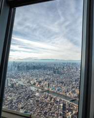 Fototapeta na wymiar 東京都墨田区　東京スカイツリーから望む高層ビル群