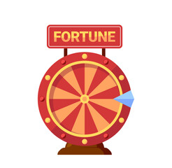 Fortune Spinning Wheel For Online Promotion Events. Concept Of Gamble Games, Online Casino, Winning Discount, Jackpot