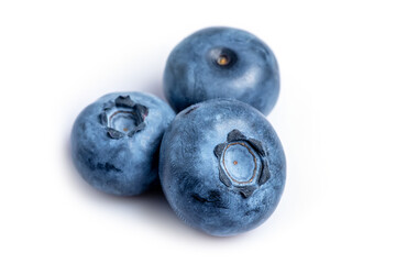 Blueberry. Blueberries set isolated on white background. Bilberry.