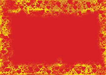 Background with glitch distorted heart shapes . Minimal art design . Noise destroyed circle logo. Trendy defect error shapes . Glitched frame .Broken effect . Grunge texture . Distress effect .vector 
