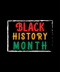 Black history month illustration logo tshirt design