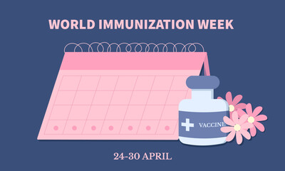 Vector illustration for world immunization week