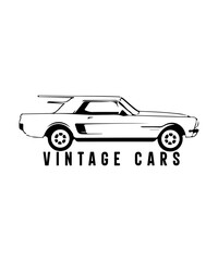 Vintage cars logo illustration design