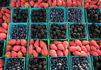 Berries at a farmer's market.
