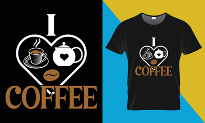 Coffee typography t-shirt design.