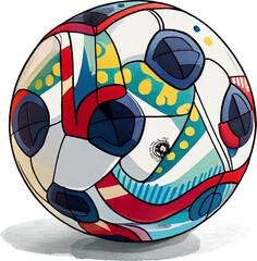 Soccer Ball Illustration on Transparent Background PNG