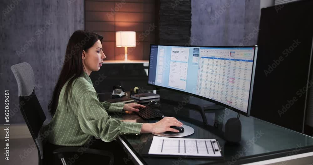 Poster account manager in office coding medical