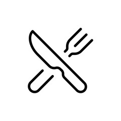 Restaurant cutlery icon vector png isolated on white background