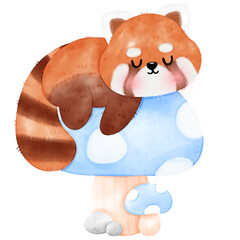 Cute Red Panda Illustration