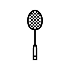 racket badminton line icon vector. racket badminton sign. isolated contour symbol black illustration