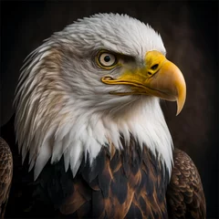 Foto op Plexiglas closeup bald eagle portrait, generated image © Angela