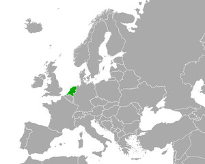 Karte von Niederlande in Europa - 560083860