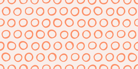 Abstract orange thin circles. Vector print for wallpaper or seamless surfaces.