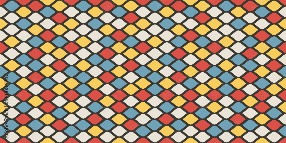 Poster abstract colored scales. texture of identical geometric scales, seamless pattern. vector print for w