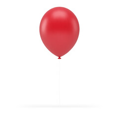 Air balloon red 3d icon anniversary congratulations festive celebration decor realistic vector