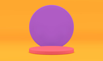 Podium showroom 3d display for product premium advertising realistic vector illustration