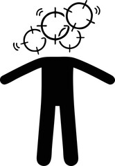 focus icon symbol in a white background, goal target icon symbol on the white background