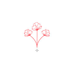 vector illustration of pink flower