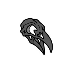 vector illustration of a bird skull