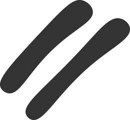 Hand drawn shape flat icon Simple geometric lines