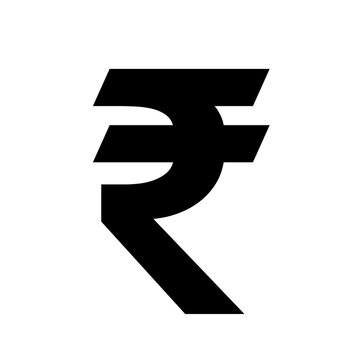 Indian rupee icon isolated on white background. Indian rupee pictogram. Indian rupee symbol. Currency symbol
