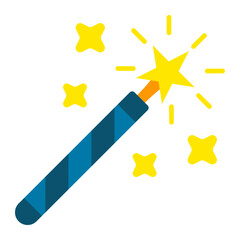 Magic Wand Flat Icon