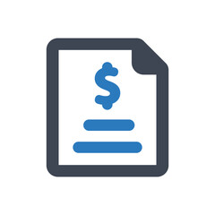 Bill icon - vector illustration . Bill, Invoice, File, Document, Money, Payment, Receipt, Tax, paper, line, outline, icons .