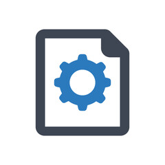 File Setting icon - vector illustration . File, Document, Setting, Format, Gear, Options, Page, Paper, Settings, Option, sheet, line, outline, icons .