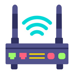 Obraz premium Wifi Router Flat Icon