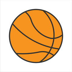 Obraz premium icon vector basket ball illustration design