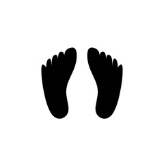 foot print isolated on white. People or human foot or sole the down part of leg.