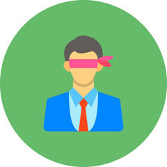 Blind Multicolor Circle Flat Icon