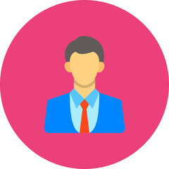 Manager Multicolor Circle Flat Icon