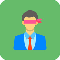 Blind Multicolor Round Corner Flat Icon