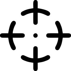 Obraz premium focus icon symbol in a white background, goal target icon symbol on the white background