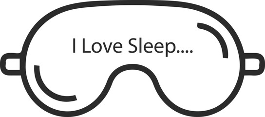 Sleep mask icon, blindfolds icon black vector