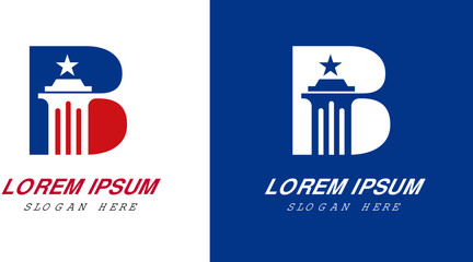 firm and law logos in the form of the letter b vector