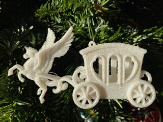 Christmas tree carriage decoration