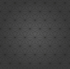 Geometric pattern with black triangles. Geometric modern dark ornament. Seamless abstract background