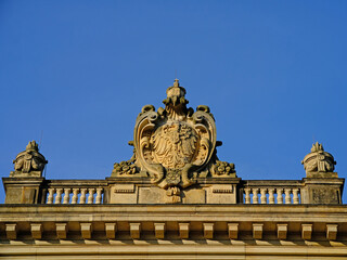 Blick nach oben am Bundesverwaltungsgericht Leipzig
