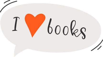 Love books message flat icon Send heart