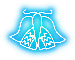 Collection of butterflies and insects neon