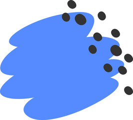 Hand drawn shape flat icon Simple blue background