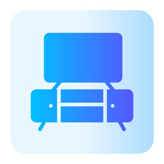 tv stand gradient icon