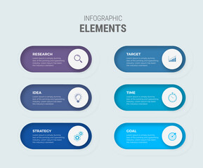 Steps infographic designBusiness infographic template design icon 6 option or steps
