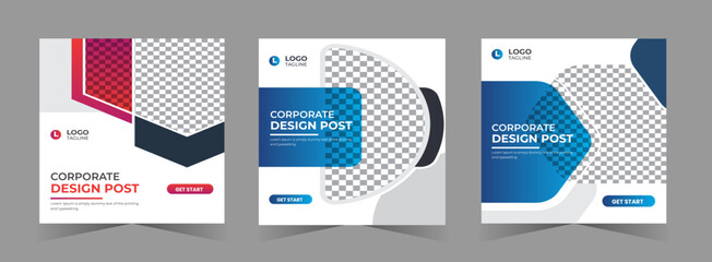 Digital marketing agency and business social media and instagram post template banner