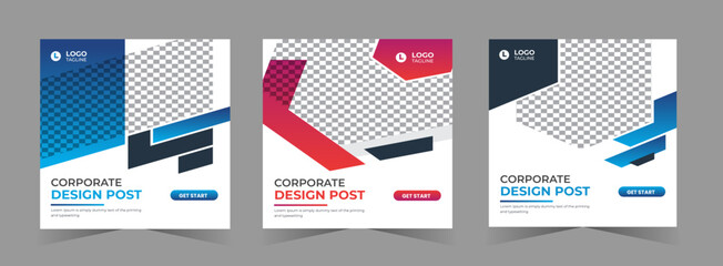 Digital marketing agency and business social media and instagram post template banner